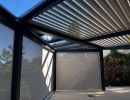 Bioklimatska pergola s trikotnimi fiksnimi polji